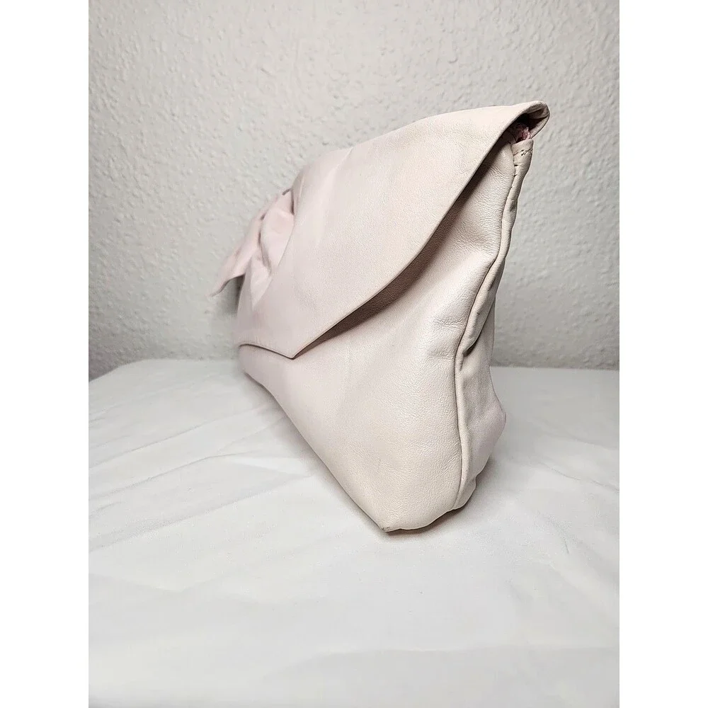 Albi Pink Leather Purse Buttery Soft Medium Clutch